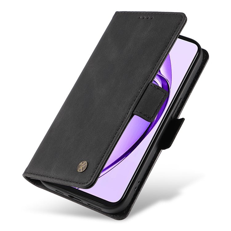 YIKATU YK-005 For Oppo A3 Pro (Global) 5G Case PU Leather Wallet Phone Cover Skin Touch Feeling - Black