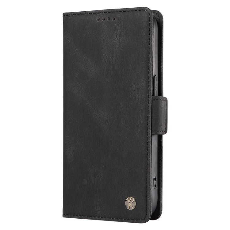 YIKATU YK-005 For Oppo A3 Pro (Global) 5G Case PU Leather Wallet Phone Cover Skin Touch Feeling - Black