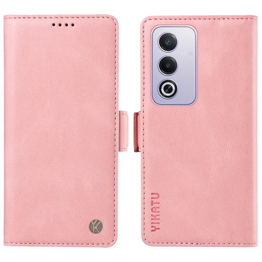 YIKATU YK-005 For Oppo A3 Pro (Global) 5G Case PU Leather Wallet Phone Cover Skin Touch Feeling - Pink