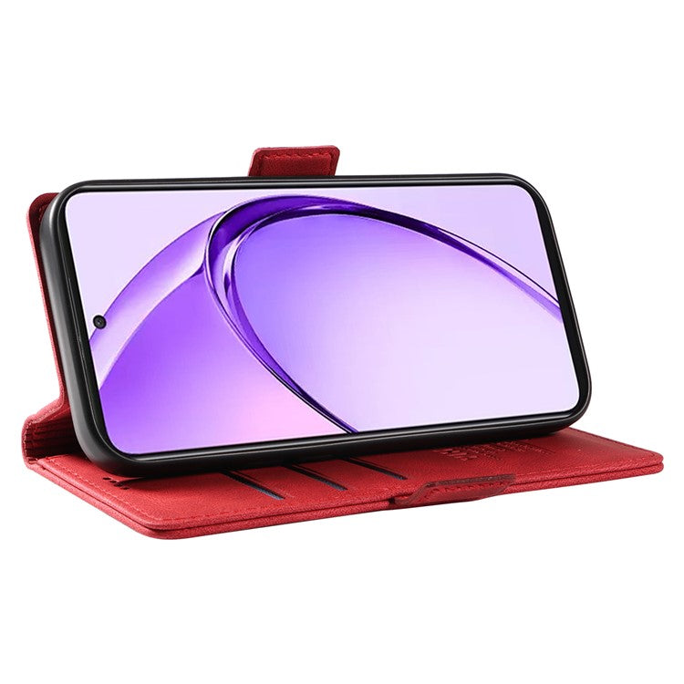 YIKATU YK-005 For Oppo A3 Pro (Global) 5G Case PU Leather Wallet Phone Cover Skin Touch Feeling - Red
