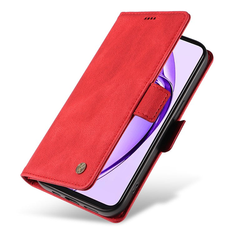 YIKATU YK-005 For Oppo A3 Pro (Global) 5G Case PU Leather Wallet Phone Cover Skin Touch Feeling - Red
