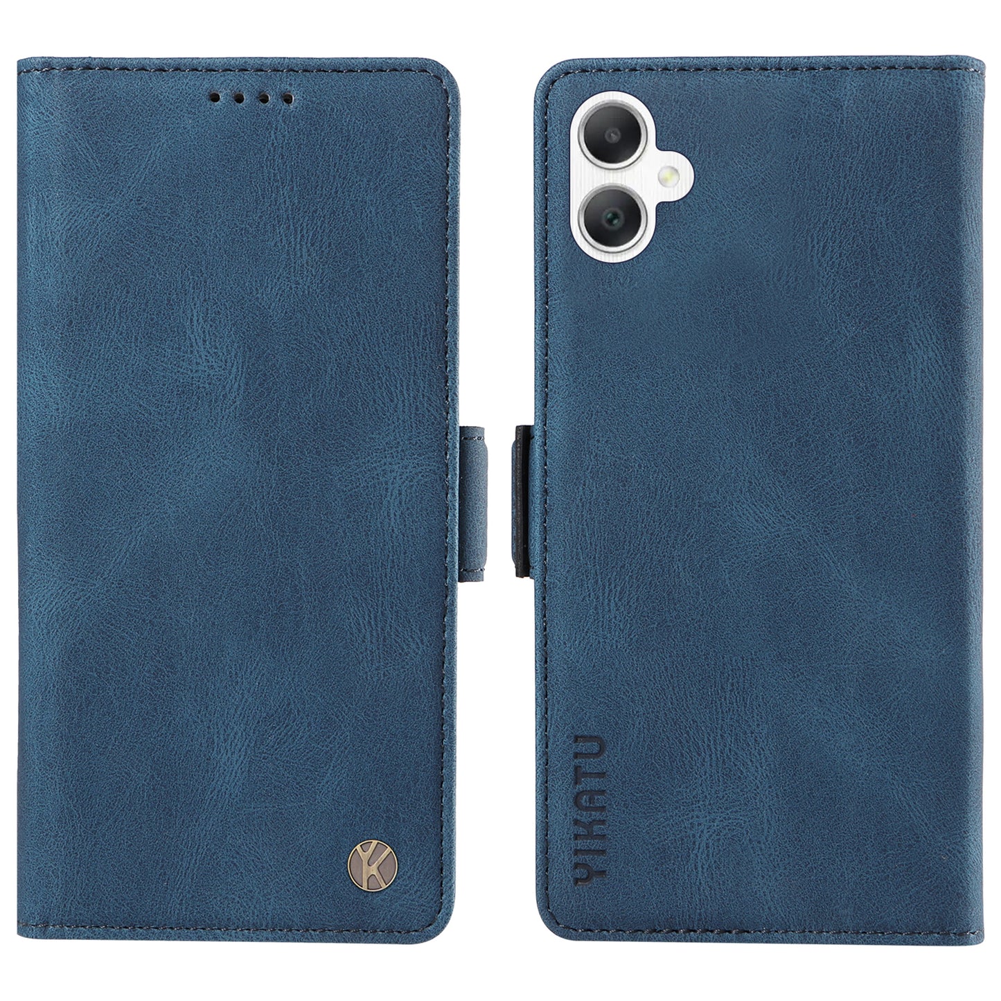 YIKATU YK-005 For Samsung Galaxy A06 Case PU Leather Wallet Phone Cover Skin Touch Feeling - Blue