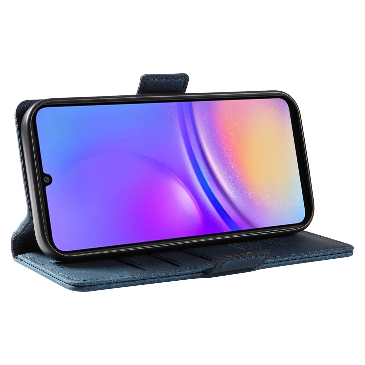 YIKATU YK-005 For Samsung Galaxy A06 Case PU Leather Wallet Phone Cover Skin Touch Feeling - Blue
