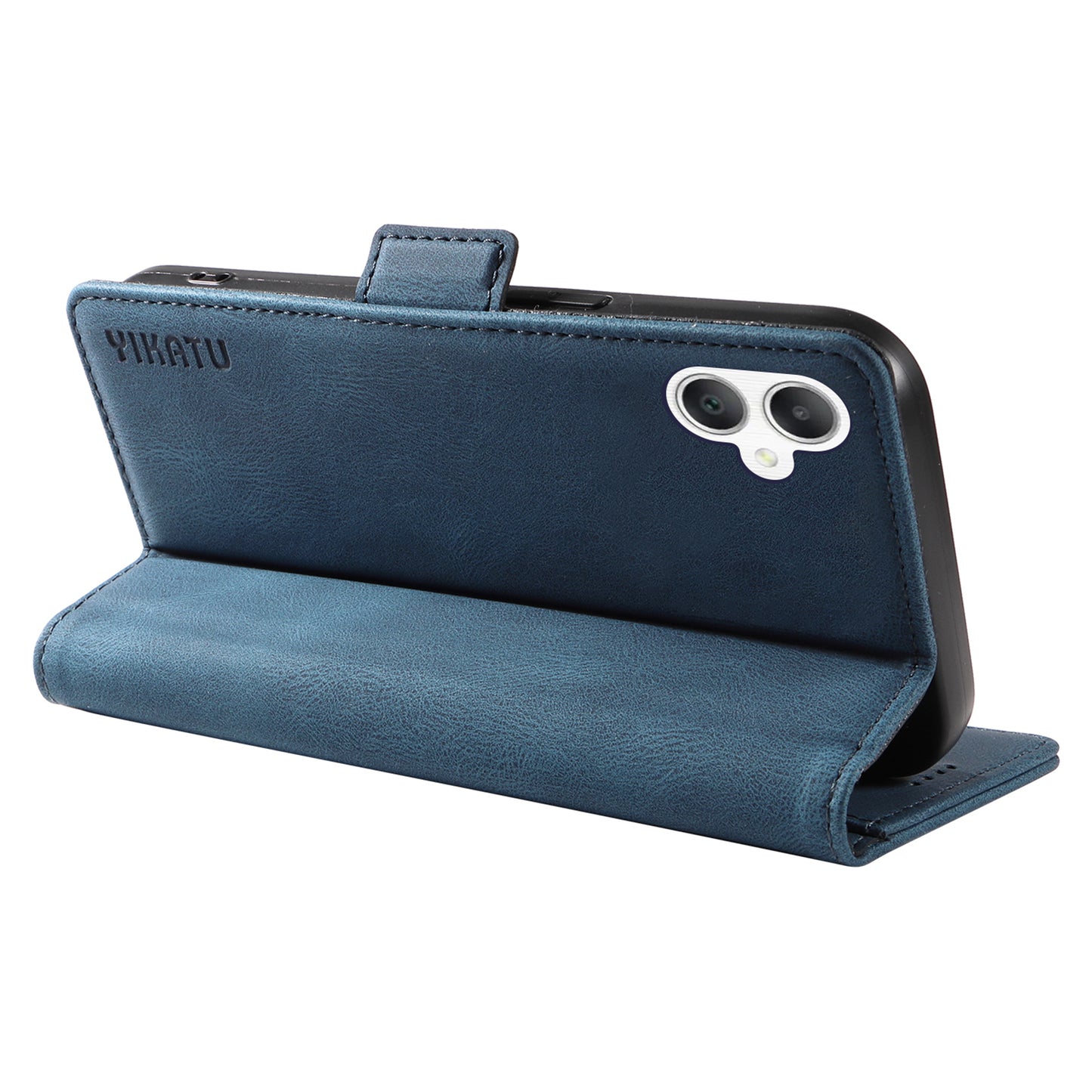 YIKATU YK-005 For Samsung Galaxy A06 Case PU Leather Wallet Phone Cover Skin Touch Feeling - Blue