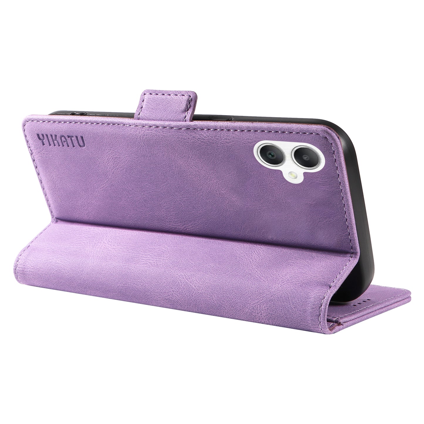 YIKATU YK-005 For Samsung Galaxy A06 Case PU Leather Wallet Phone Cover Skin Touch Feeling - Purple