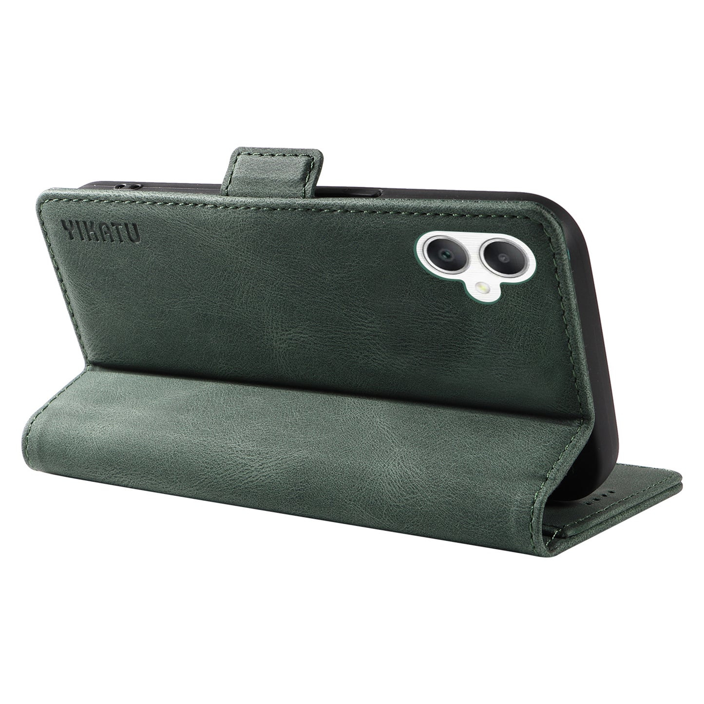 YIKATU YK-005 For Samsung Galaxy A06 Case PU Leather Wallet Phone Cover Skin Touch Feeling - Green