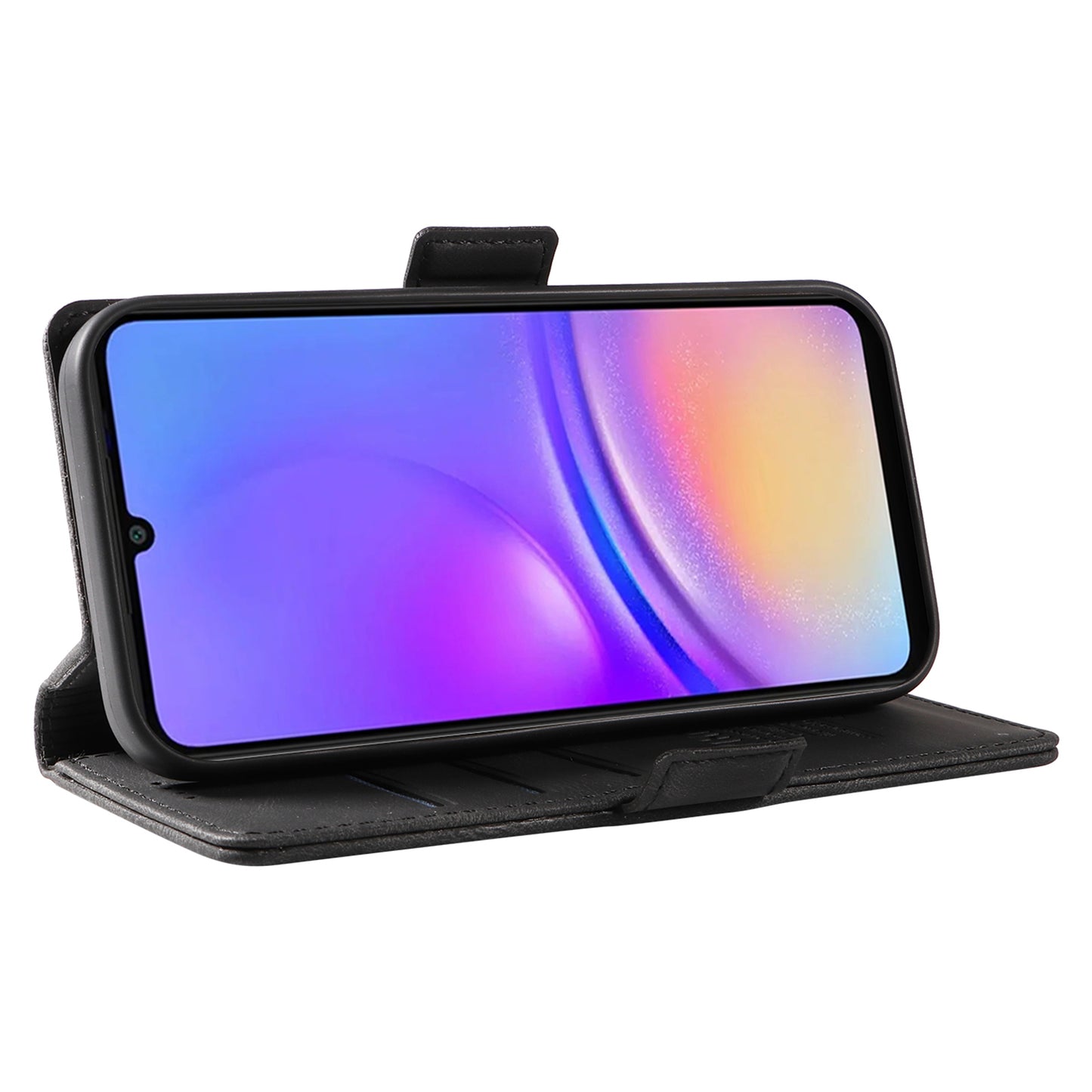 YIKATU YK-005 For Samsung Galaxy A06 Case PU Leather Wallet Phone Cover Skin Touch Feeling - Black