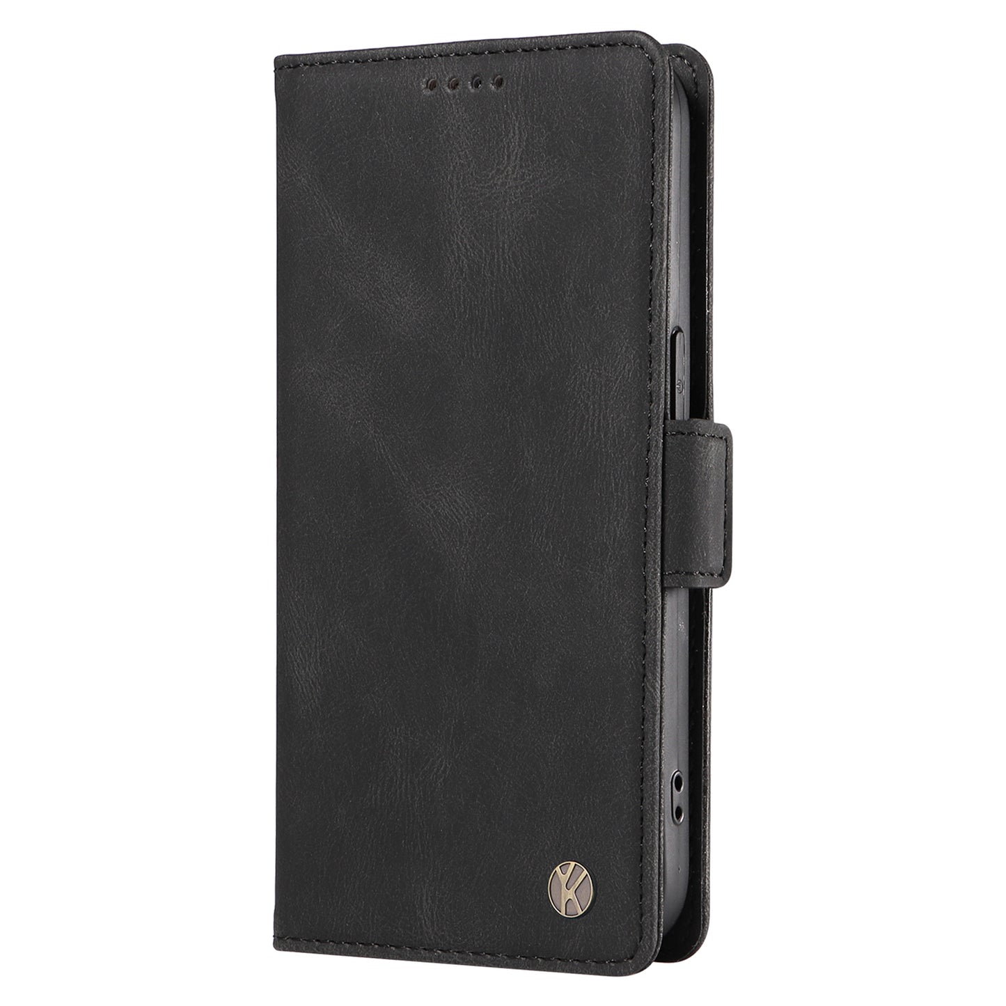 YIKATU YK-005 For Samsung Galaxy A06 Case PU Leather Wallet Phone Cover Skin Touch Feeling - Black