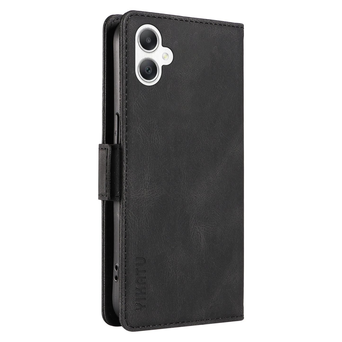 YIKATU YK-005 For Samsung Galaxy A06 Case PU Leather Wallet Phone Cover Skin Touch Feeling - Black
