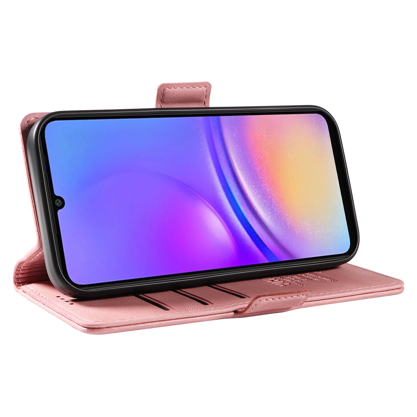 YIKATU YK-005 For Samsung Galaxy A06 Case PU Leather Wallet Phone Cover Skin Touch Feeling - Pink