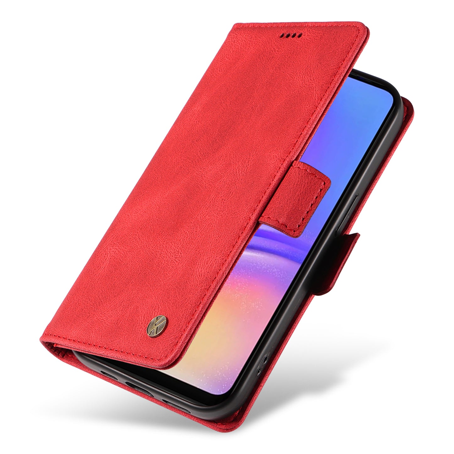 YIKATU YK-005 For Samsung Galaxy A06 Case PU Leather Wallet Phone Cover Skin Touch Feeling - Red