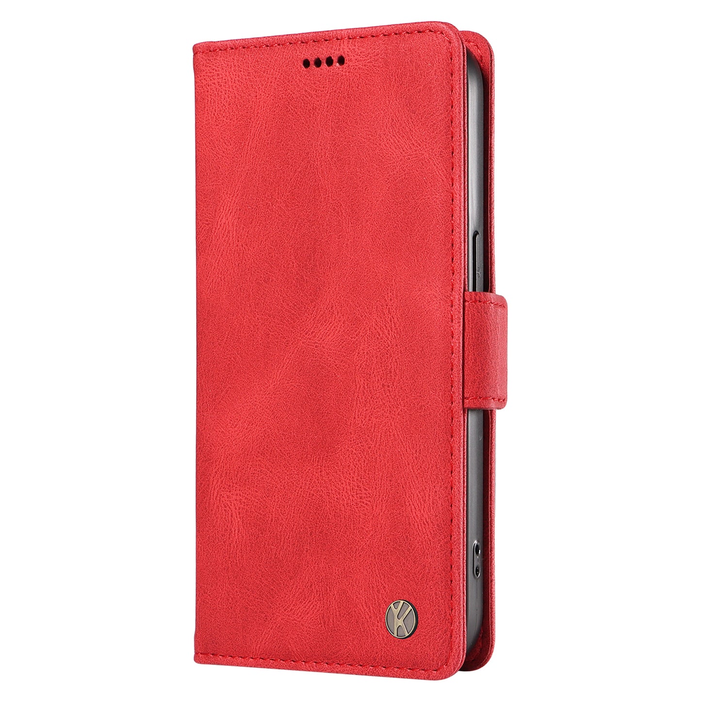 YIKATU YK-005 For Samsung Galaxy A06 Case PU Leather Wallet Phone Cover Skin Touch Feeling - Red