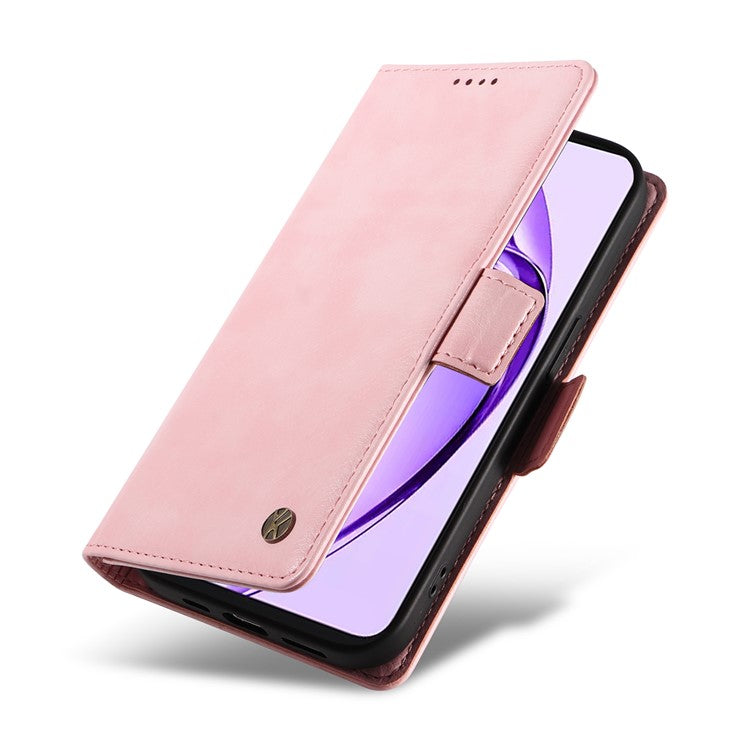 YIKATU YK-007 For Oppo A3 Pro (Global) 5G Case Side Buckle PU Leather Phone Cover Litchi Texture - Pink