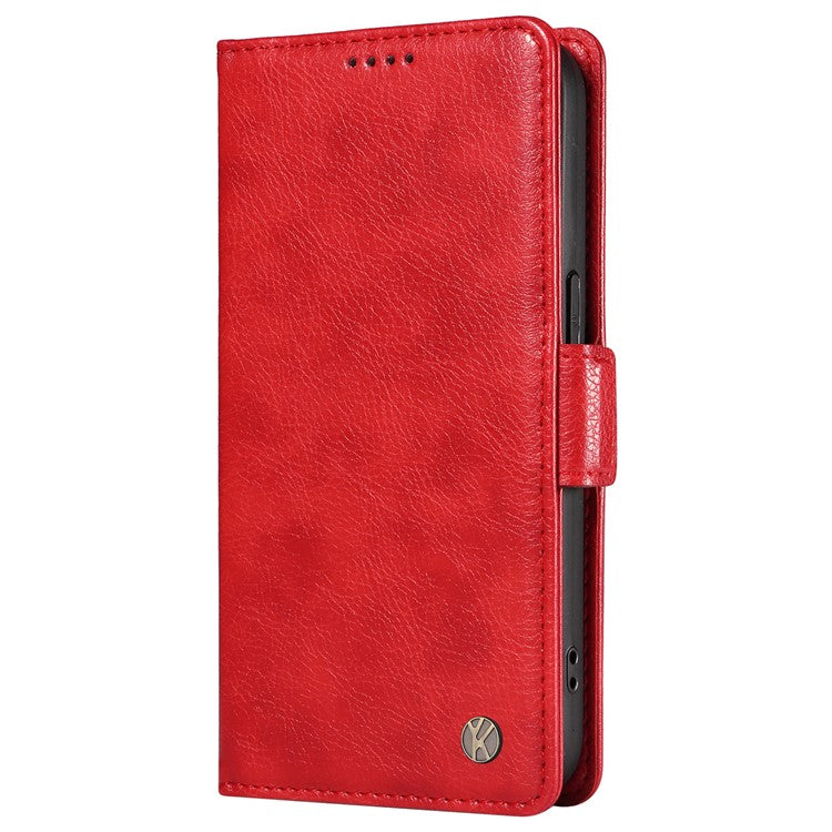 YIKATU YK-007 For Oppo A3 Pro (Global) 5G Case Side Buckle PU Leather Phone Cover Litchi Texture - Red
