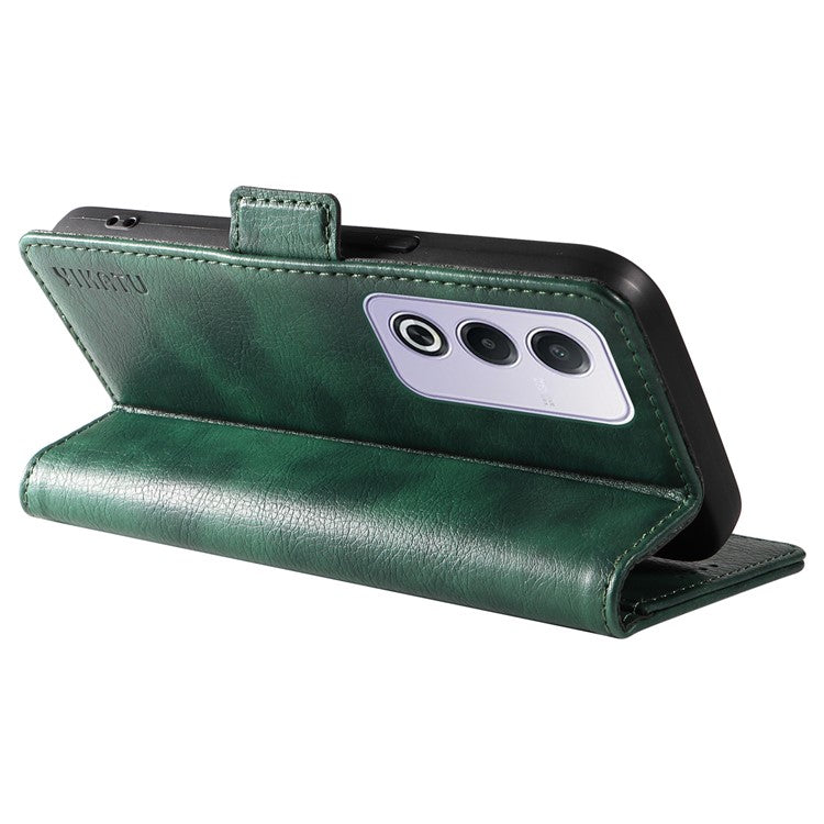 YIKATU YK-007 For Oppo A3 Pro (Global) 5G Case Side Buckle PU Leather Phone Cover Litchi Texture - Green