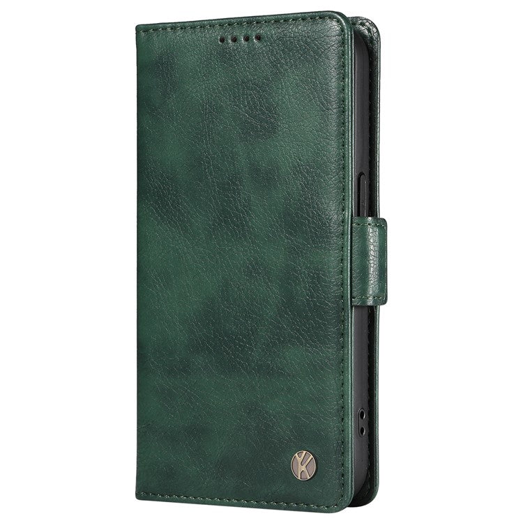 YIKATU YK-007 For Oppo A3 Pro (Global) 5G Case Side Buckle PU Leather Phone Cover Litchi Texture - Green