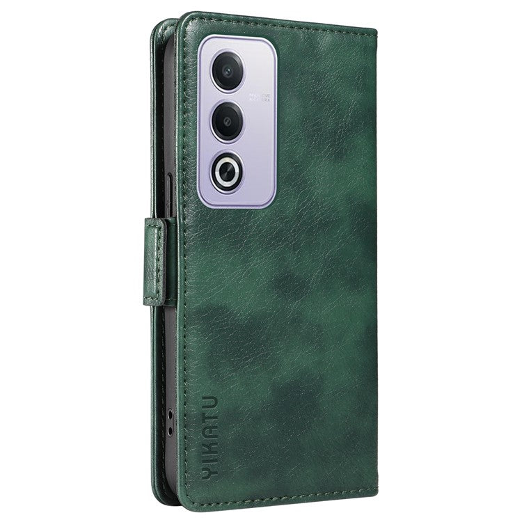 YIKATU YK-007 For Oppo A3 Pro (Global) 5G Case Side Buckle PU Leather Phone Cover Litchi Texture - Green