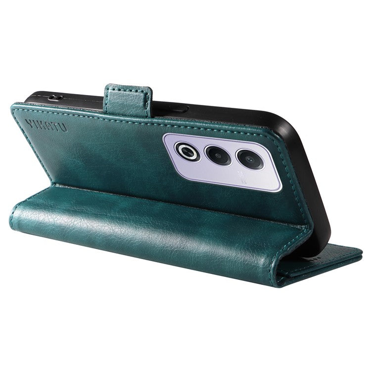 YIKATU YK-007 For Oppo A3 Pro (Global) 5G Case Side Buckle PU Leather Phone Cover Litchi Texture - Blue