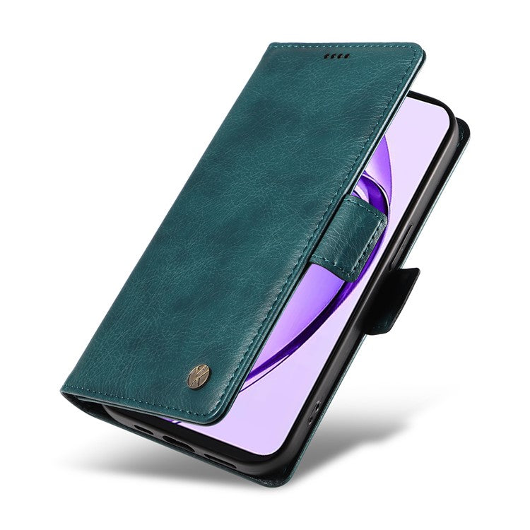 YIKATU YK-007 For Oppo A3 Pro (Global) 5G Case Side Buckle PU Leather Phone Cover Litchi Texture - Blue