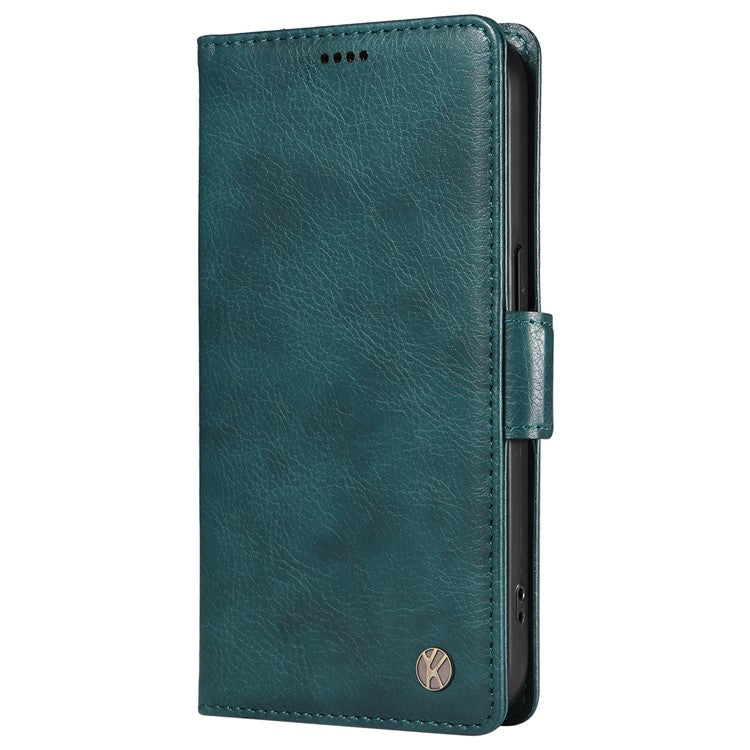 YIKATU YK-007 For Oppo A3 Pro (Global) 5G Case Side Buckle PU Leather Phone Cover Litchi Texture - Blue