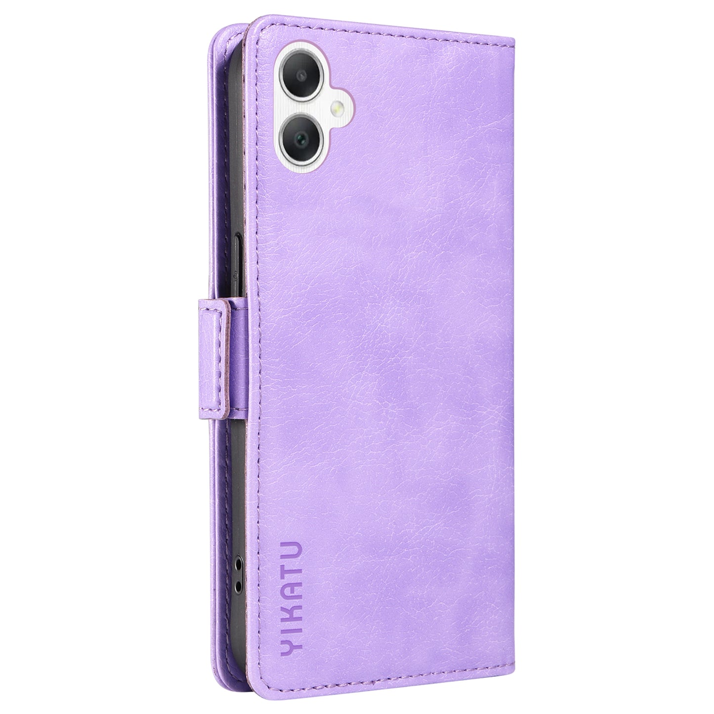 YIKATU YK-007 For Samsung Galaxy A06 Case Side Buckle PU Leather Phone Cover Litchi Texture - Purple