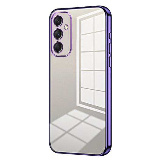 For Samsung Galaxy A16 5G / A16 4G Case Electroplating Frame Soft TPU Phone Cover - Purple