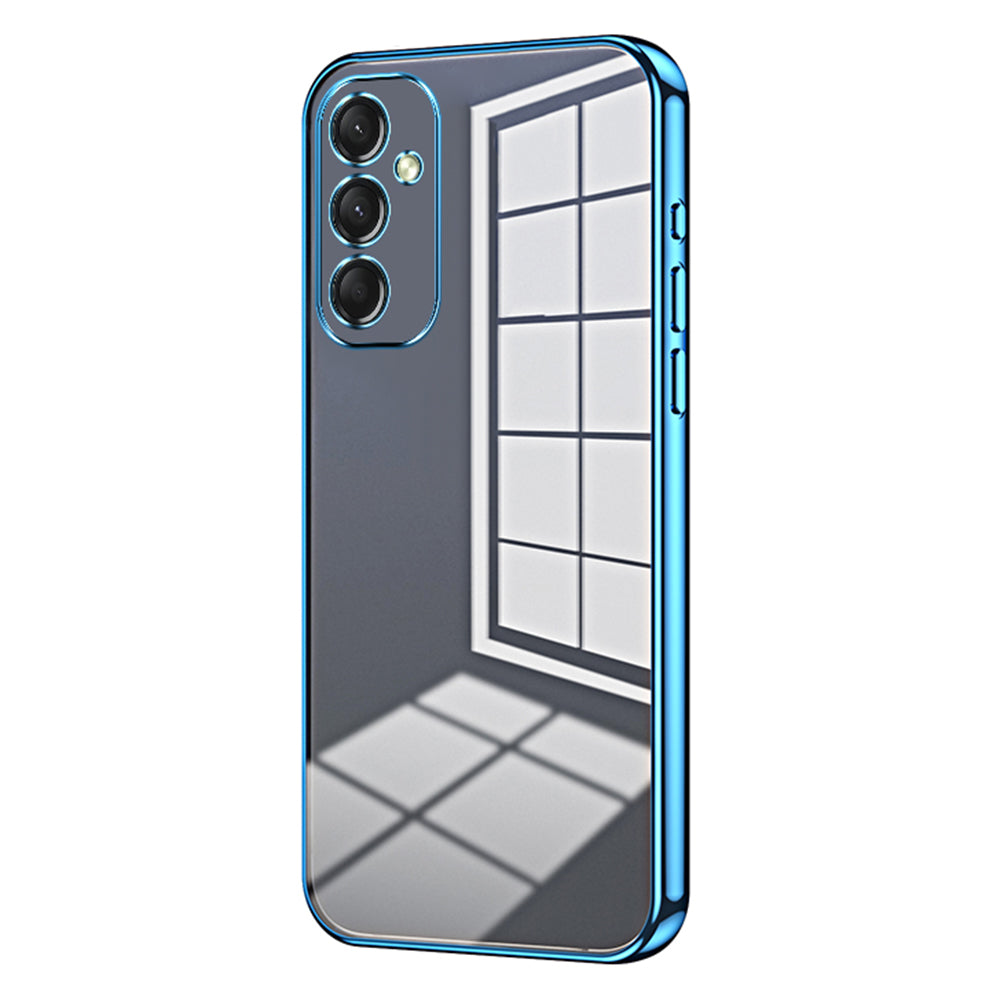For Samsung Galaxy A16 5G / A16 4G Case Electroplating Frame Soft TPU Phone Cover - Blue