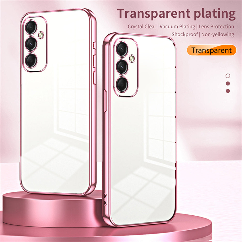 For Samsung Galaxy A16 5G / A16 4G Case Electroplating Frame Soft TPU Phone Cover - Gold
