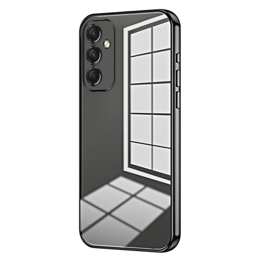For Samsung Galaxy A16 5G / A16 4G Case Electroplating Frame Soft TPU Phone Cover - Black