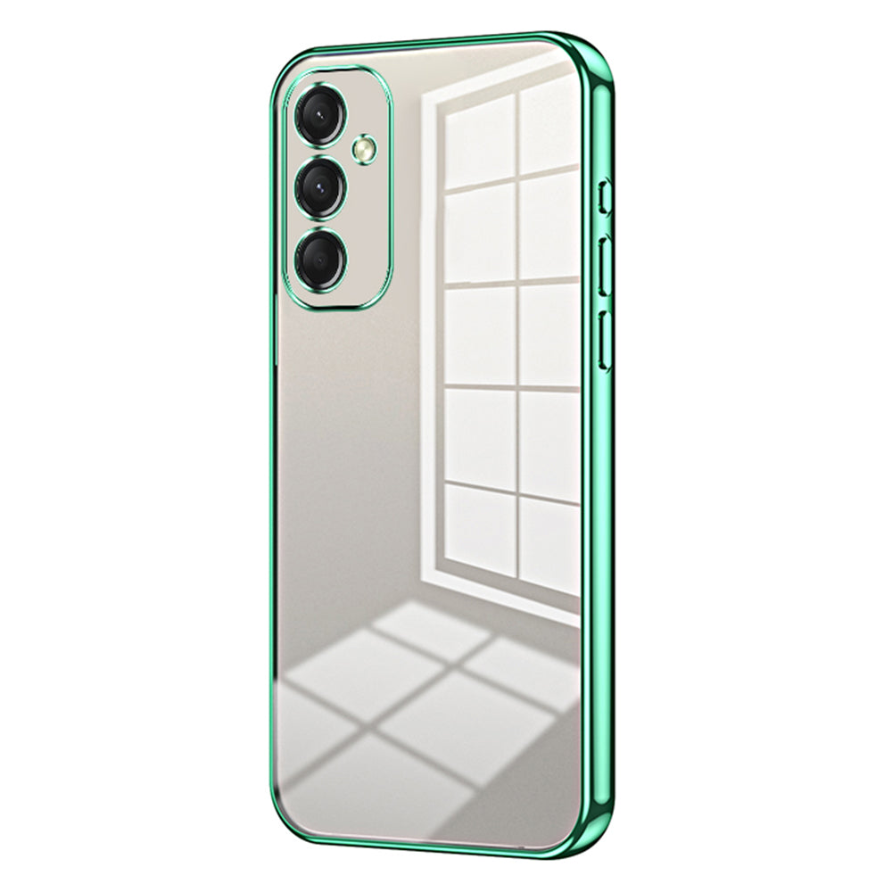 For Samsung Galaxy A16 5G / A16 4G Case Electroplating Frame Soft TPU Phone Cover - Green