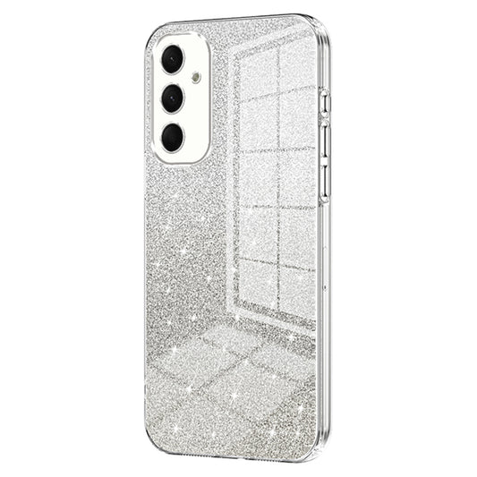 For Samsung Galaxy A16 5G / A16 4G Case Electroplating Gradient Glitter TPU Phone Cover - Transparent