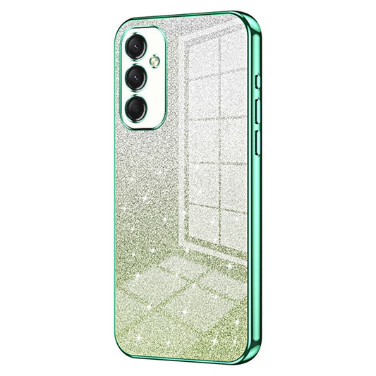 For Samsung Galaxy A16 5G Case Electroplating Gradient Glitter TPU Phone Cover - Green
