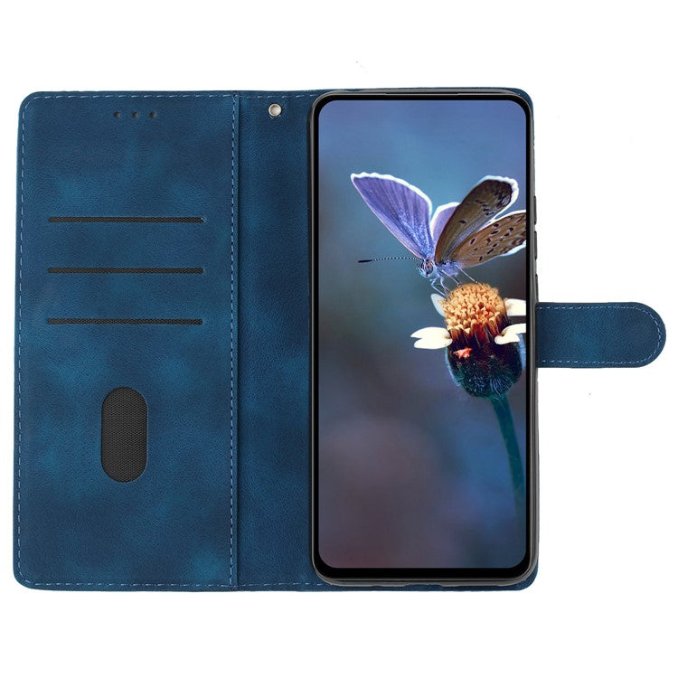 For OnePlus Nord 4 Case Butterfly Flower Pattern Skin-Touch Leather Phone Cover - Blue