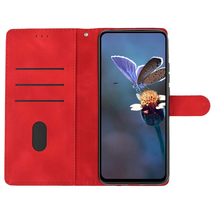 For OnePlus Nord 4 Case Butterfly Flower Pattern Skin-Touch Leather Phone Cover - Red