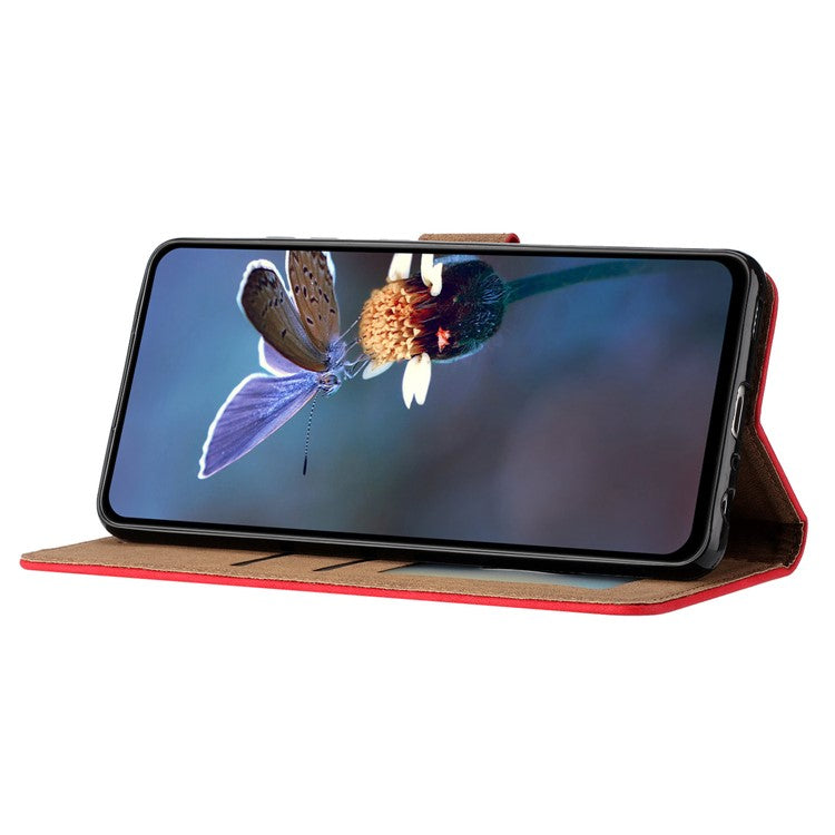 For OnePlus Nord 4 Case Imprinted Butterfly Leather Wallet Phone Cover - Red