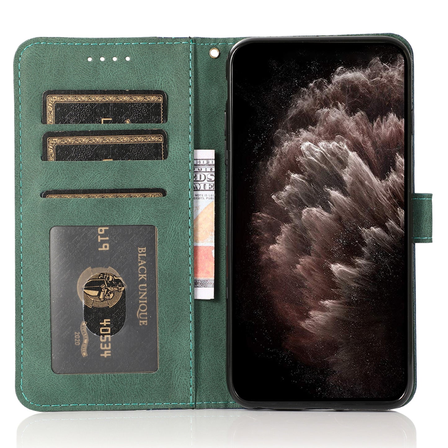 For Samsung Galaxy A16 5G / A16 4G Cover Color Splicing Wallet Stand Leather Phone Case with Wrist Strap - Blue+Green