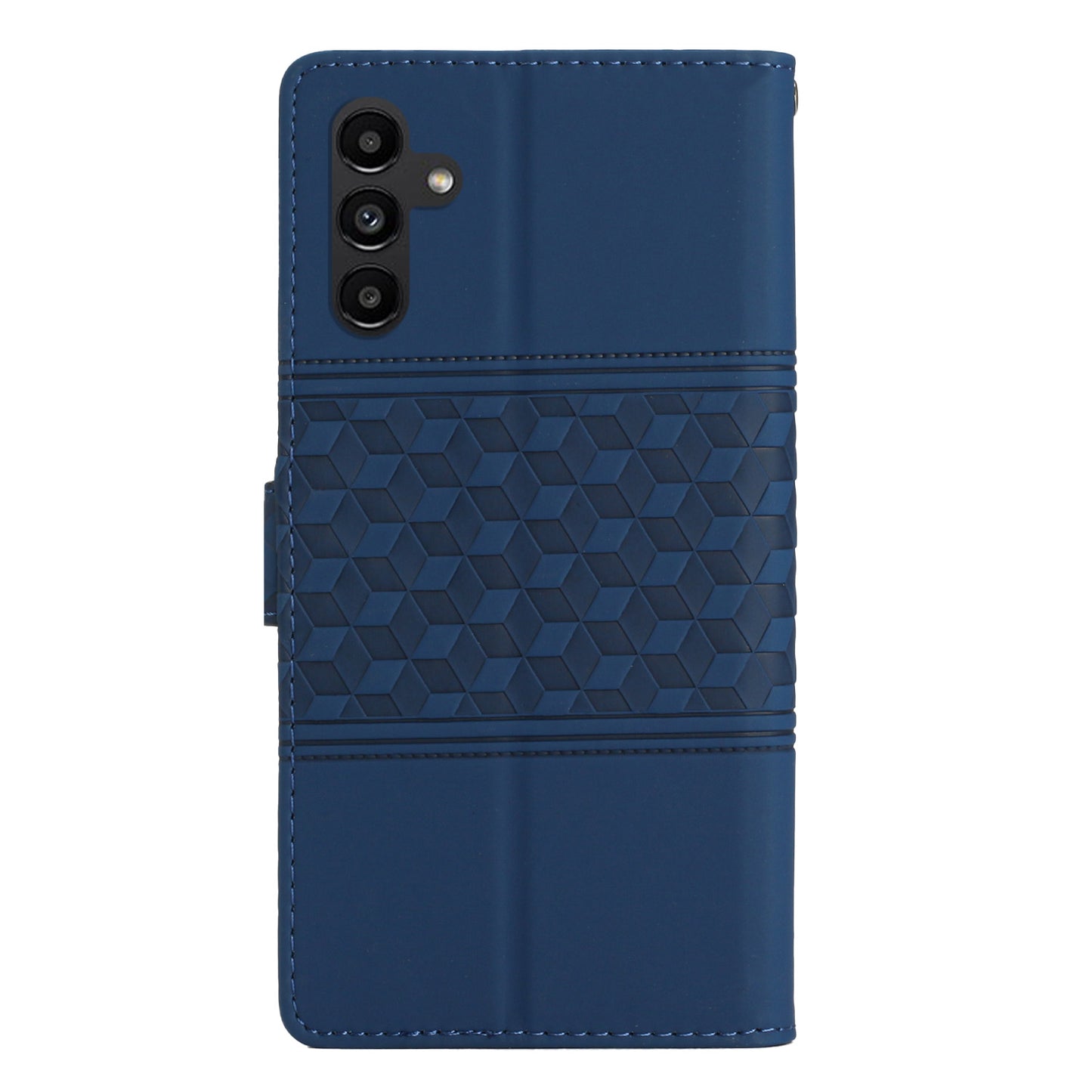 For Samsung Galaxy A16 5G / A16 4G Case Rhombus Leather Horizontal Flip Phone Cover - Blue
