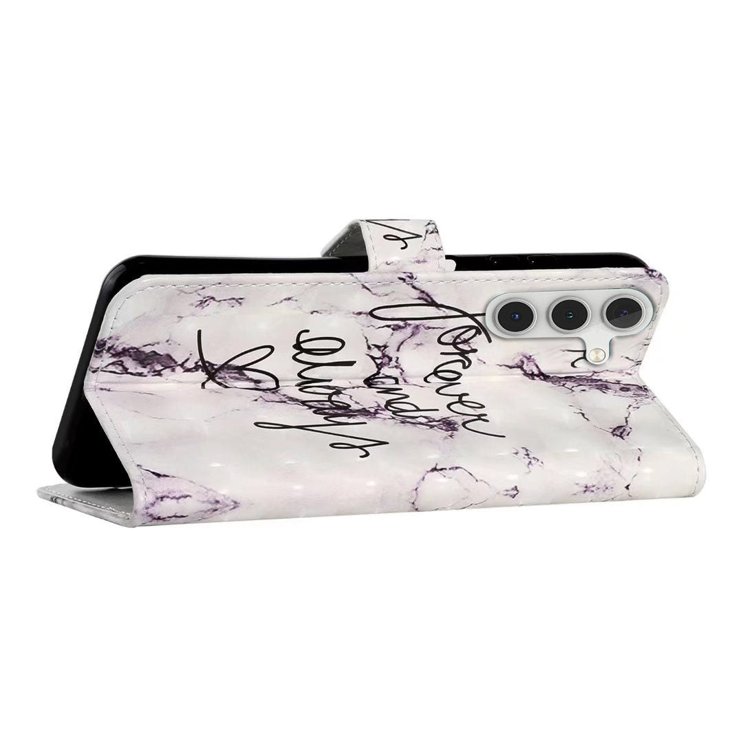 For Samsung Galaxy A16 5G / A16 4G Case 3D Creative Pattern PU Leather Stand Phone Cover - Forever and Always