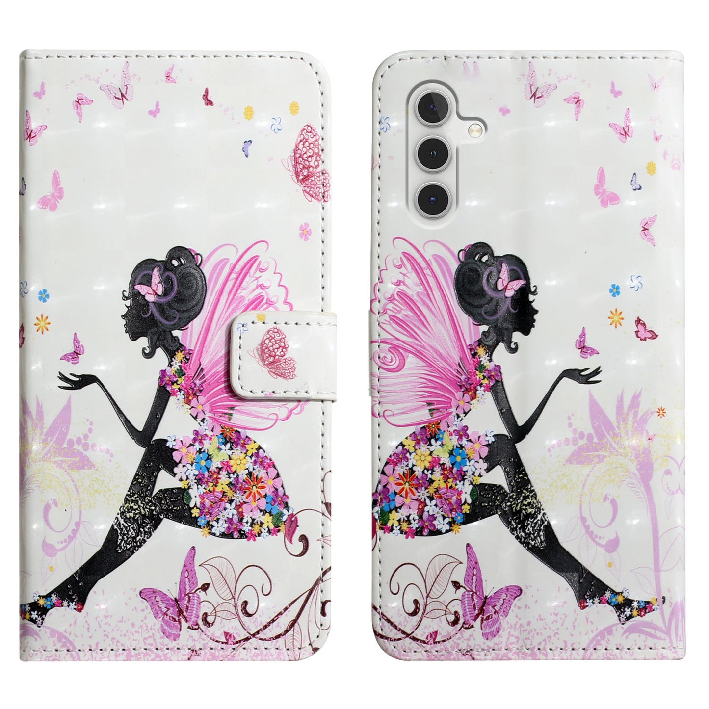 For Samsung Galaxy A16 5G / A16 4G Case 3D Creative Pattern PU Leather Stand Phone Cover - Girl