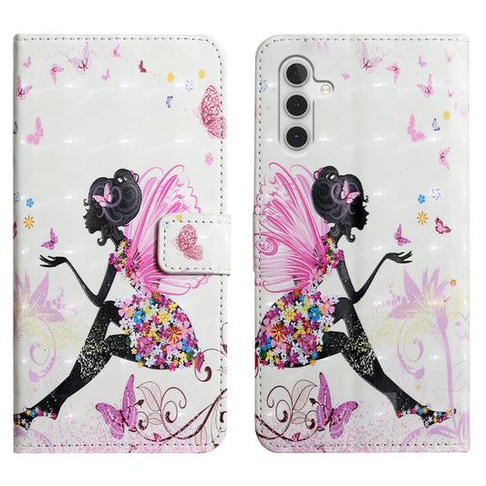 For Samsung Galaxy A16 5G / A16 4G Case 3D Creative Pattern PU Leather Stand Phone Cover - Girl