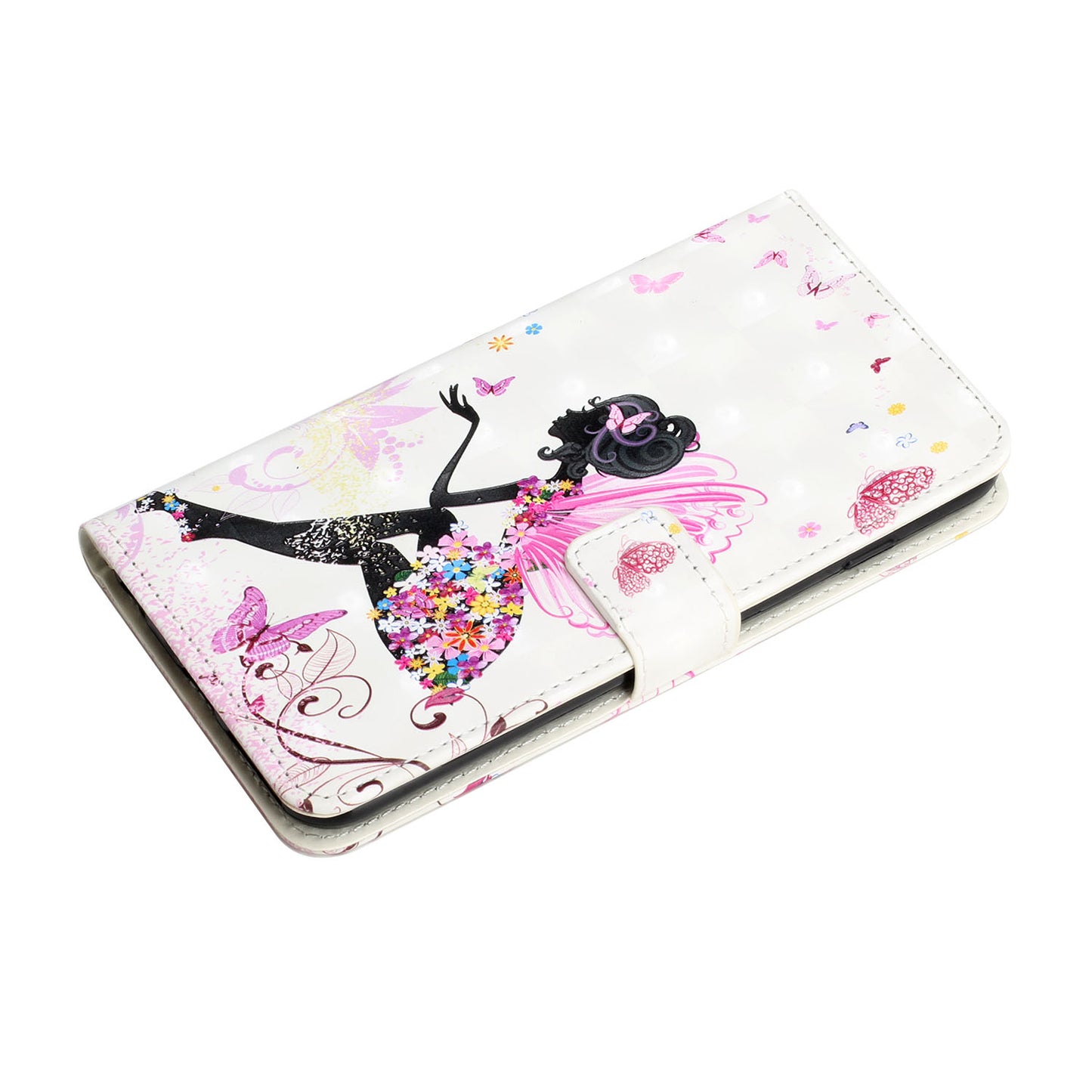 For Samsung Galaxy A16 5G / A16 4G Case 3D Creative Pattern PU Leather Stand Phone Cover - Girl