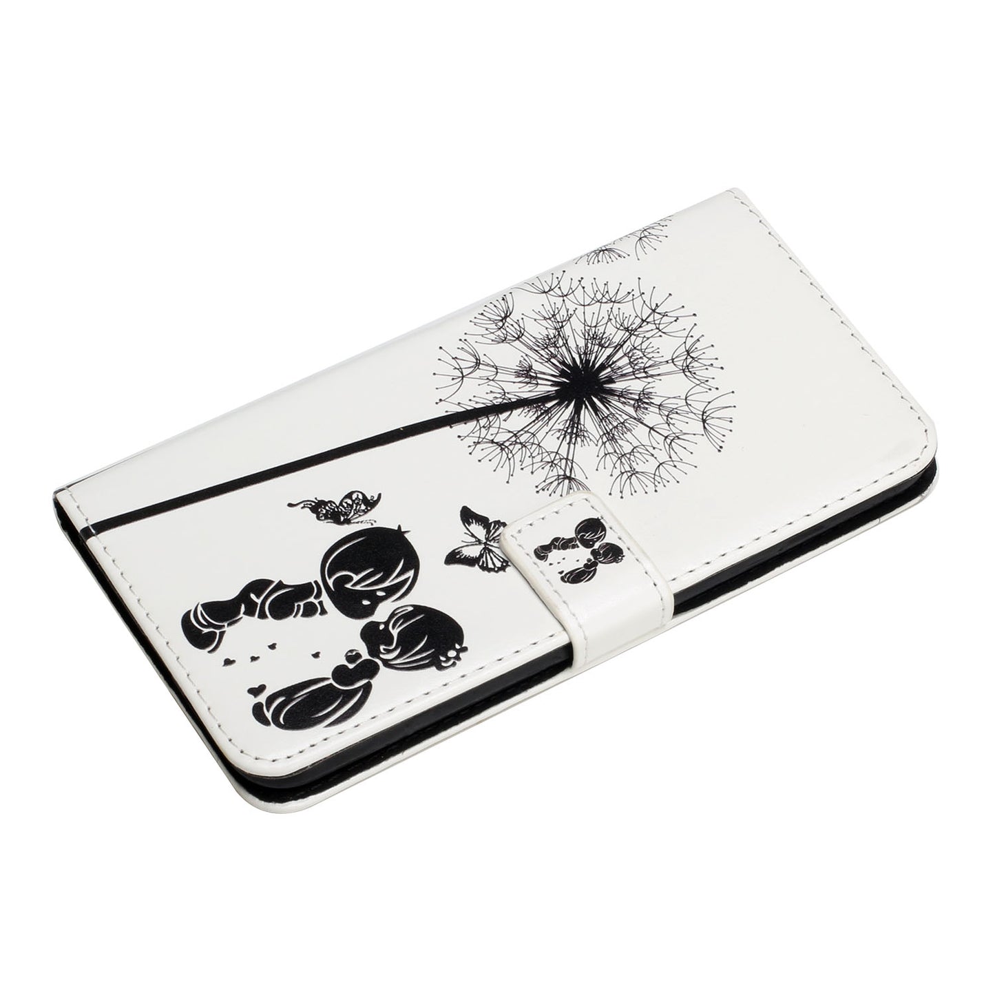 For Samsung Galaxy A16 5G / A16 4G Case 3D Creative Pattern PU Leather Stand Phone Cover - Kids and Dandelion