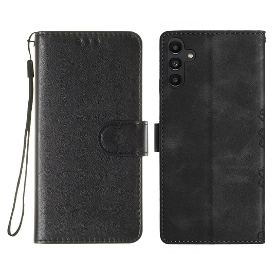 For Samsung Galaxy A16 5G / A16 4G Case PU Leather Flip Phone Cover Wallet Card Slot Holder - Black