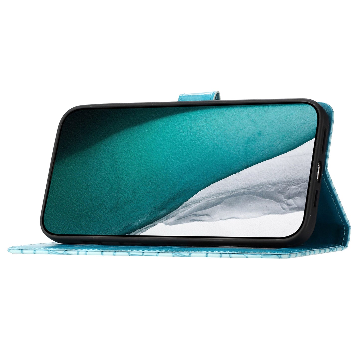 For Samsung Galaxy A16 5G / A16 4G Case Classic Crocodile Pattern PU Leather Phone Cover - Blue