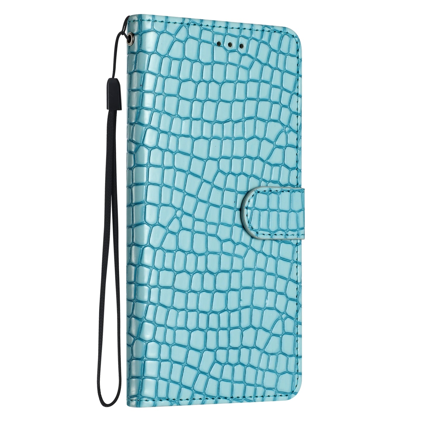 For Samsung Galaxy A16 5G / A16 4G Case Classic Crocodile Pattern PU Leather Phone Cover - Blue