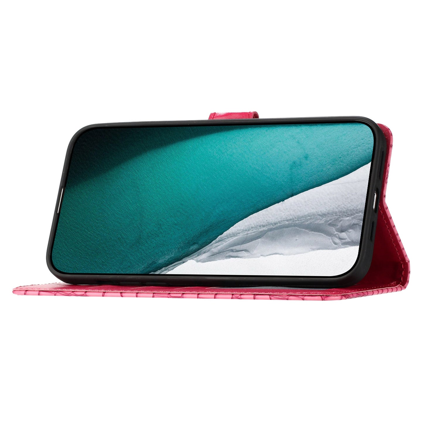 For Samsung Galaxy A16 5G / A16 4G Case Classic Crocodile Pattern PU Leather Phone Cover - Rose