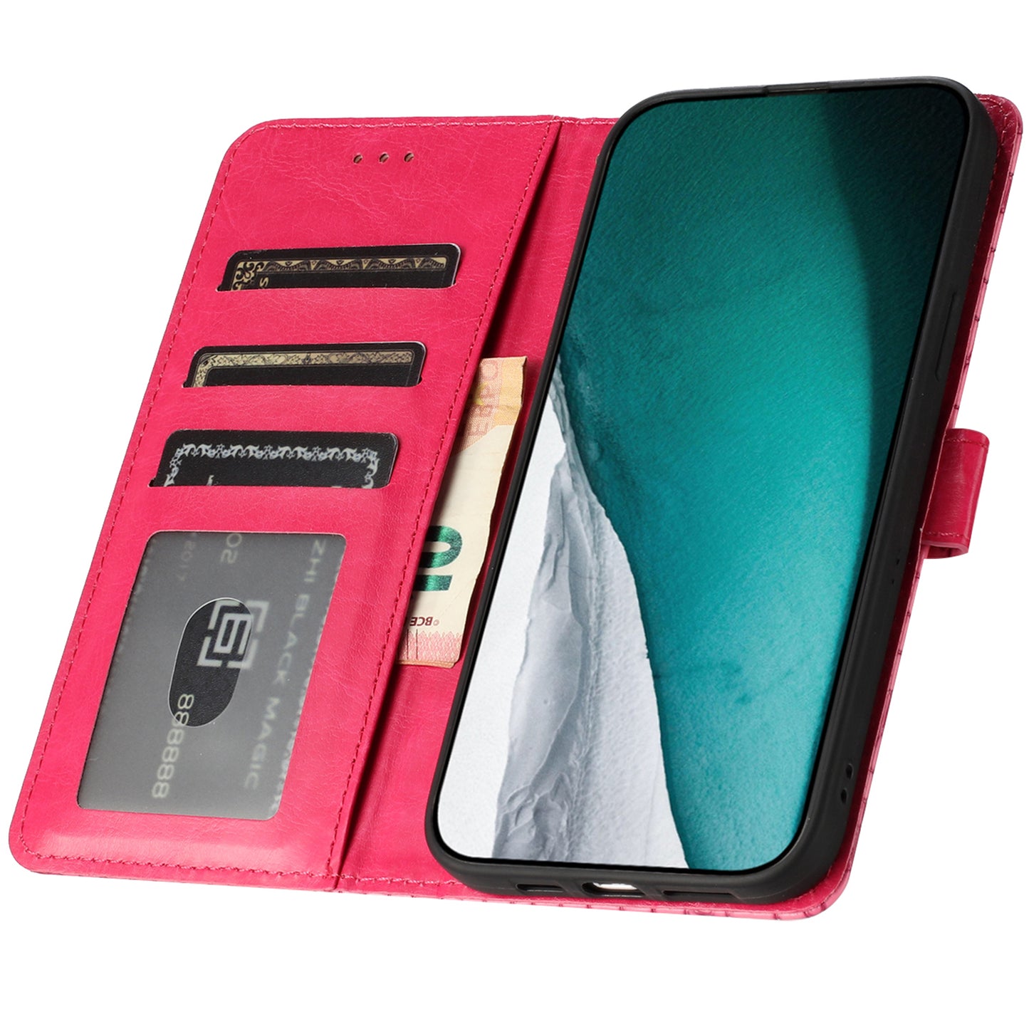 For Samsung Galaxy A16 5G / A16 4G Case Classic Crocodile Pattern PU Leather Phone Cover - Rose