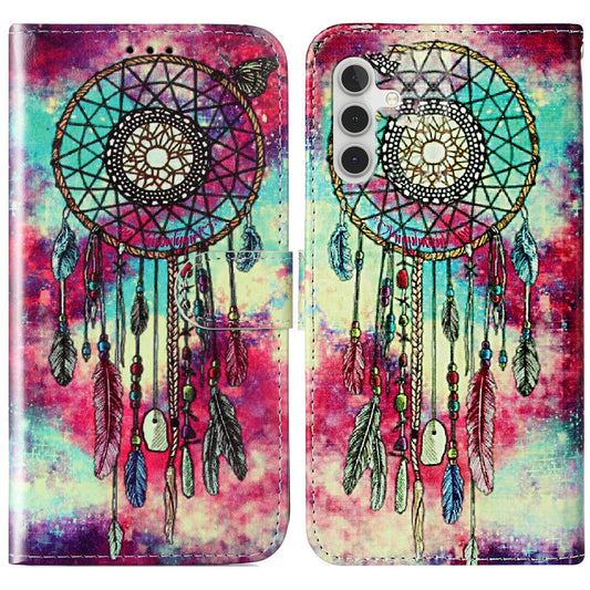 For Samsung Galaxy A16 5G / A16 4G Case Pattern PU Leather Flip Phone Cover - Dream Catcher