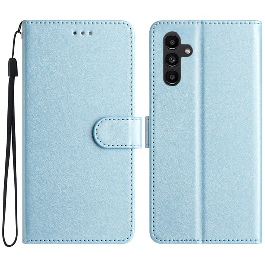 For Samsung Galaxy A16 5G / A16 4G Wallet Case Leather Folio Phone Cover Magnetic Clasp - Sky Blue