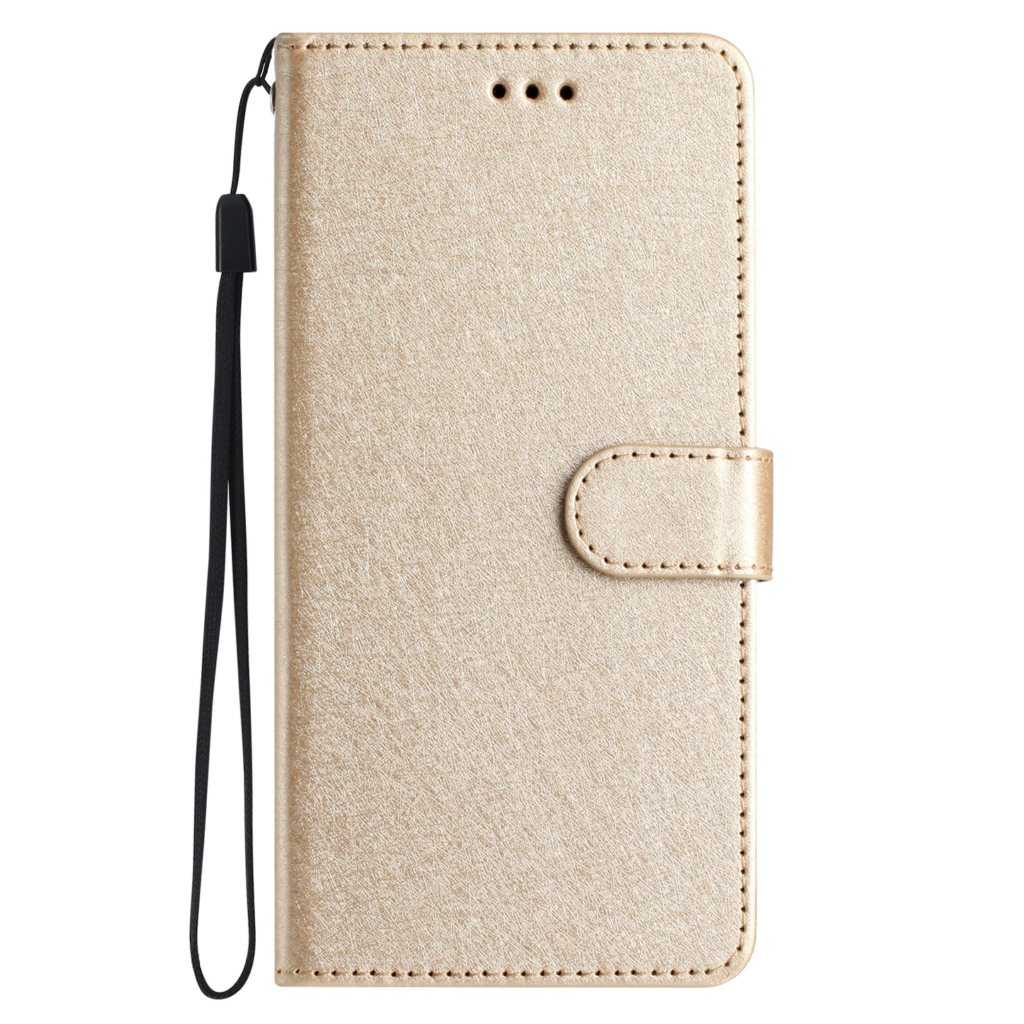For Samsung Galaxy A16 5G / A16 4G Wallet Case Leather Folio Phone Cover Magnetic Clasp - Gold